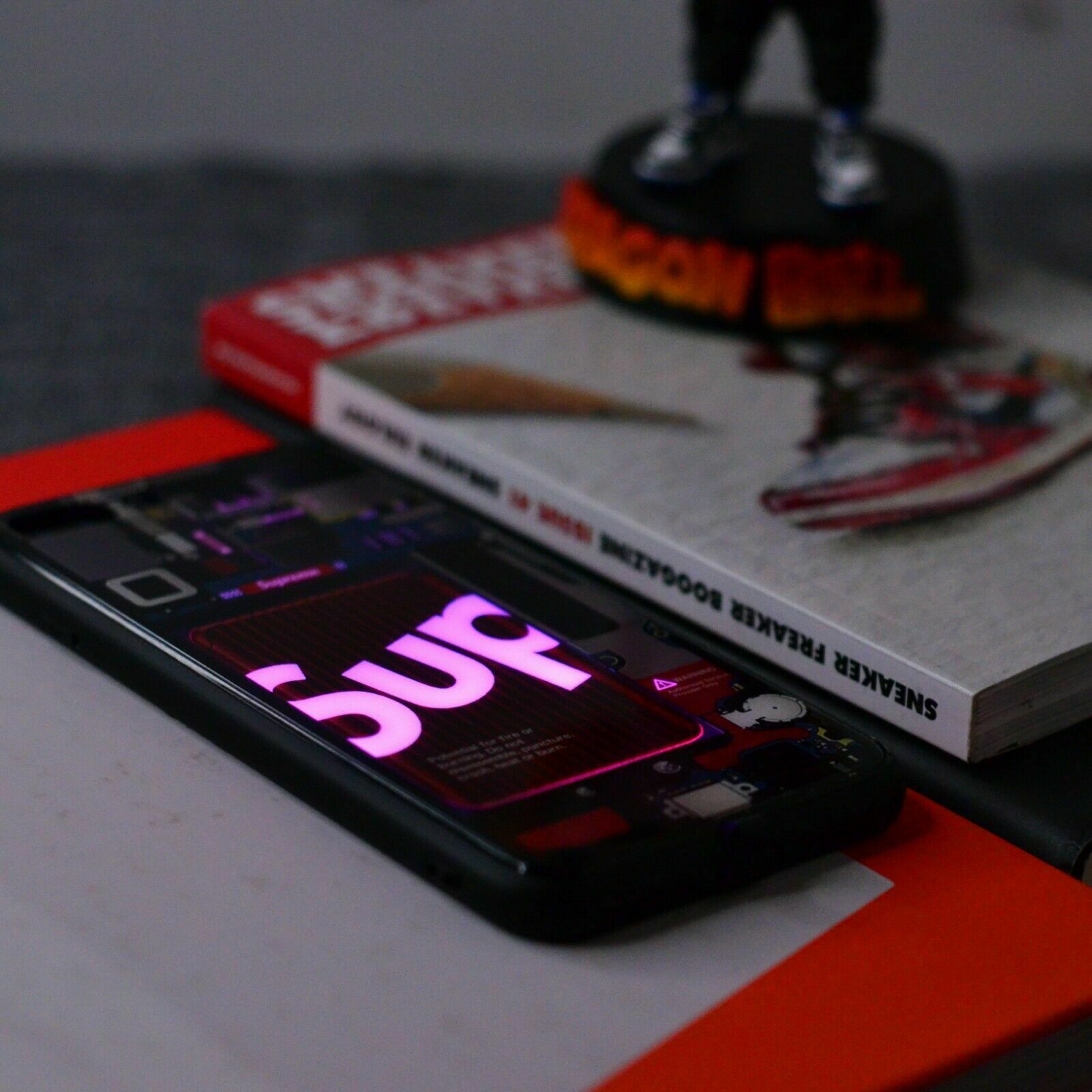 Hypebeast Inspired Design Led Light Up Iphone Case Supreme Concept Kickemz