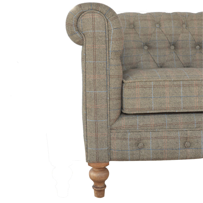Artisan Multi Tweed 2 Seater Chesterfield Sofa
