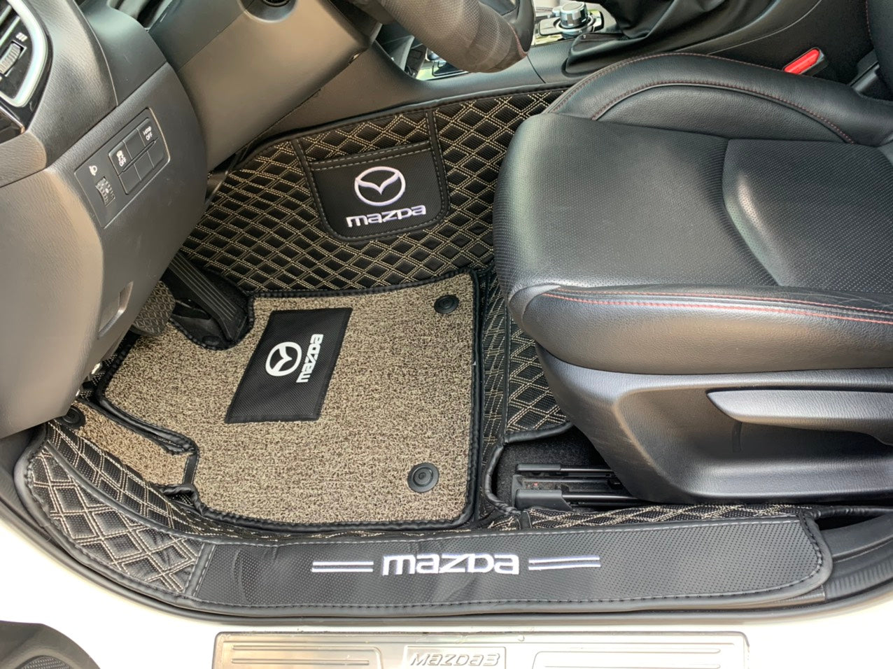 Thảm Lót Sàn 5D 6D Tràn Viền Cho Mazda 3 2017 – Green Auto