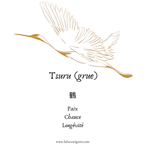 Tsuru crane Japanese symbol