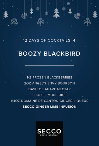 Boozy Blackbird drink recipe. The best Christmas cocktail recipes.