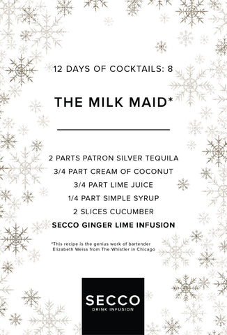 The Milk Maid drink recipe. The best Christmas cocktail recipes.