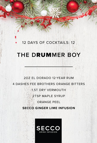 The Drummer Boy drink recipe. The best Christmas cocktail recipes.