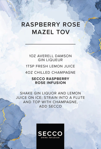 Raspberry Rose Mzael Toz recipe. The best Hanukkah drink recipes.