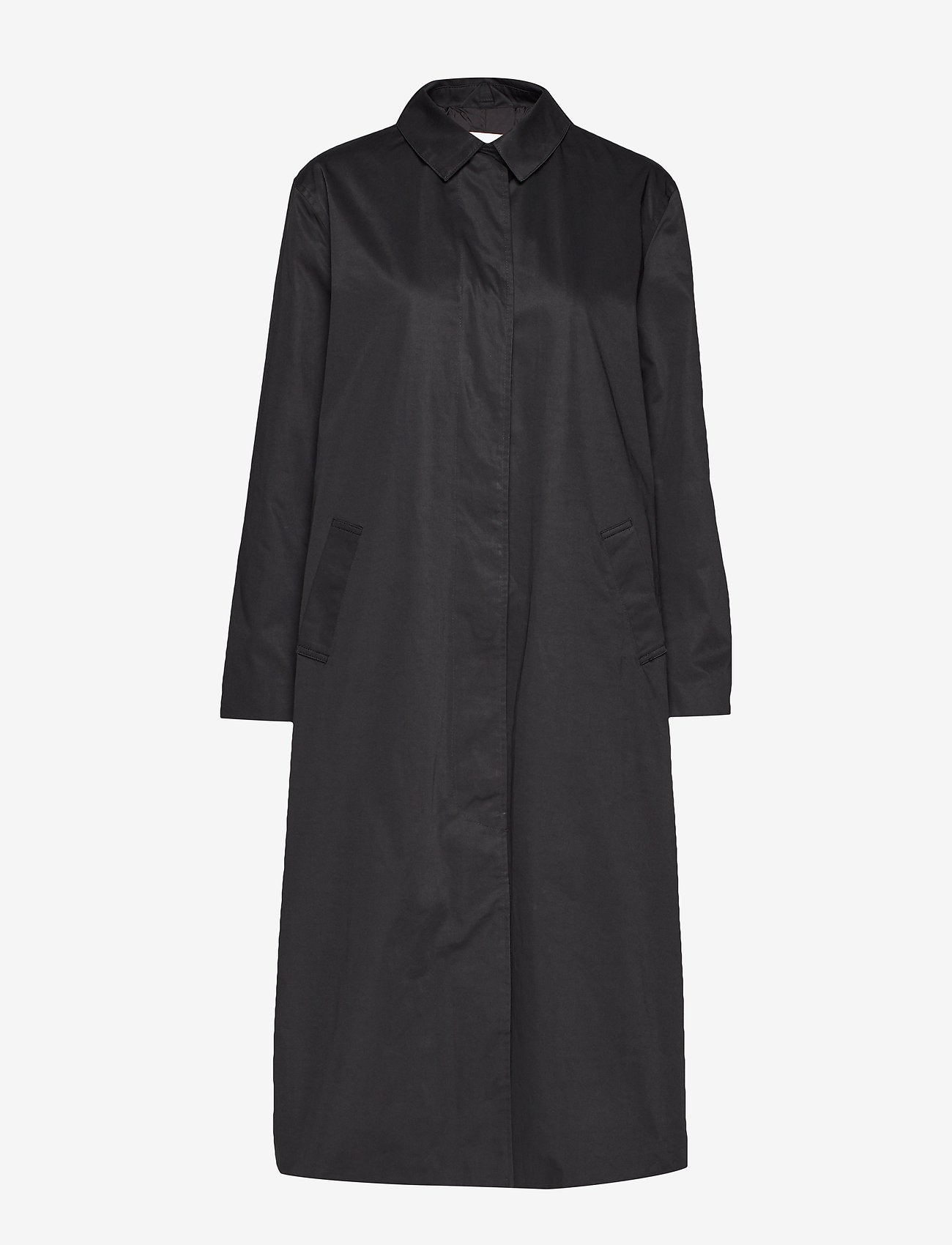 CLEAN MAXI COAT IN BLACK – BEYOND STUDIOS