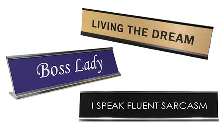 Boss Bitch Nameplate Desk Sign, 2 x 8 