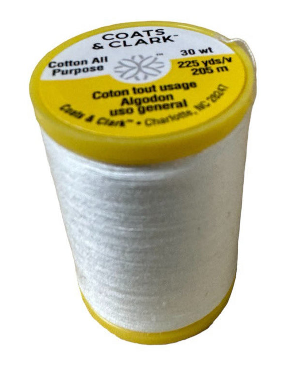 Coats & Clark All Purpose Thread 400 Yards White (One Spool of