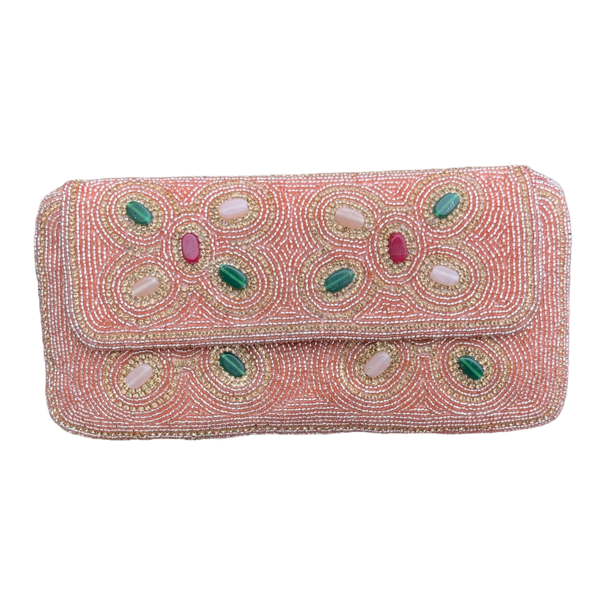 Designer Party Wear Clutch with Stone / Bead Work, WEDDING PURSE #21169 |  Buy Online @ DesiClik.com, USA | Handmade clutch purse, Bead work, Stone  beads