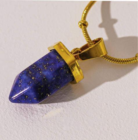 Lapis Lazuli Pendant Charm HACKNEY NINE Jewellery
