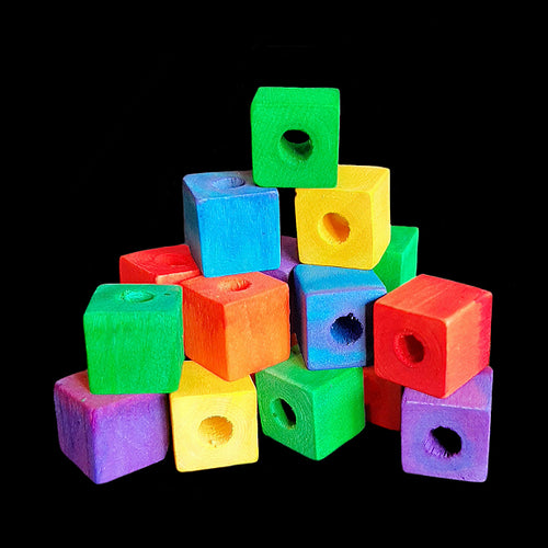 Mini Wood Cubes | Wood Blocks to Make Bird Toys – Birdy Boredom Busters (US)