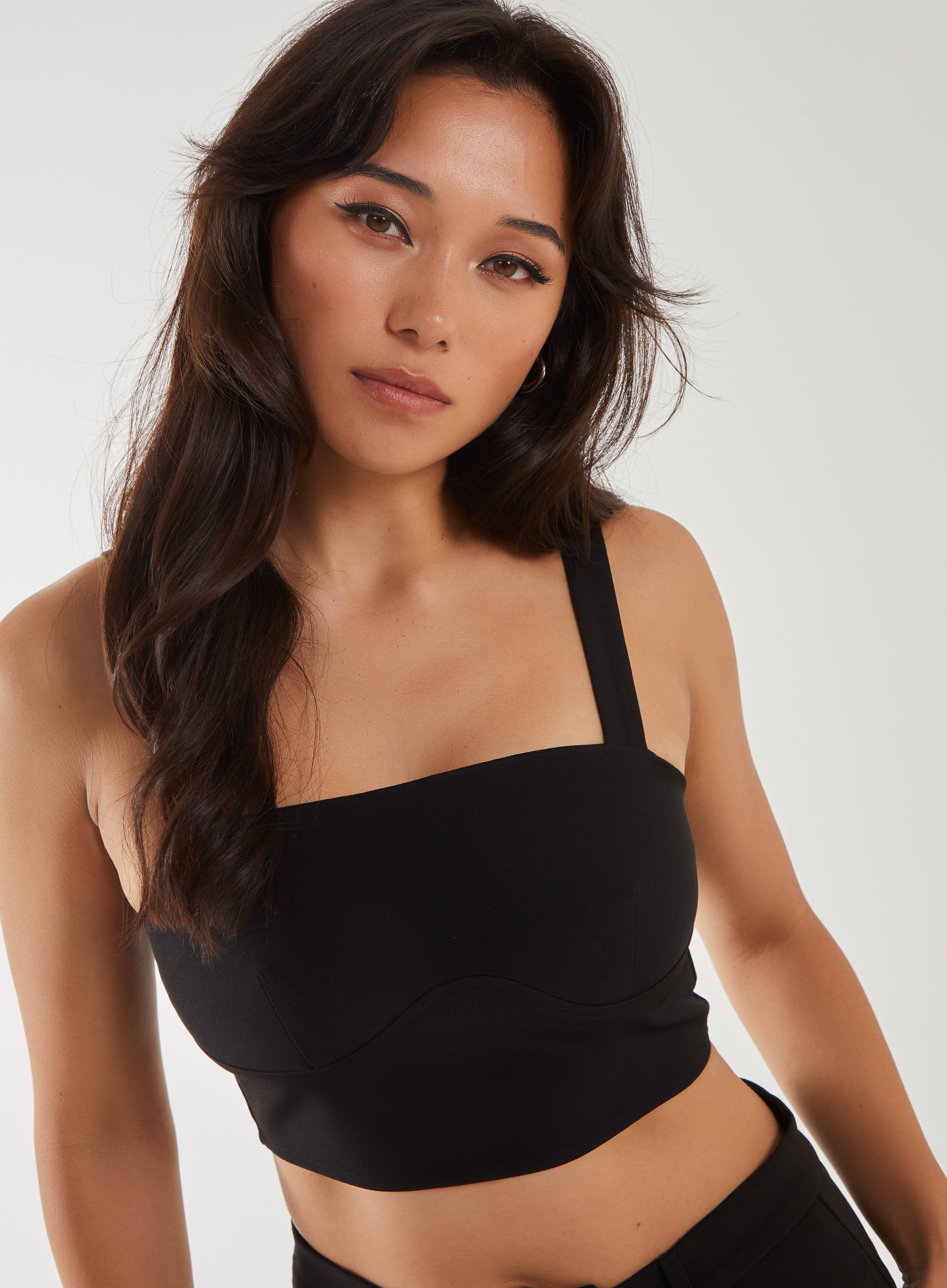 Tailored Bralette  - L  - BLACK