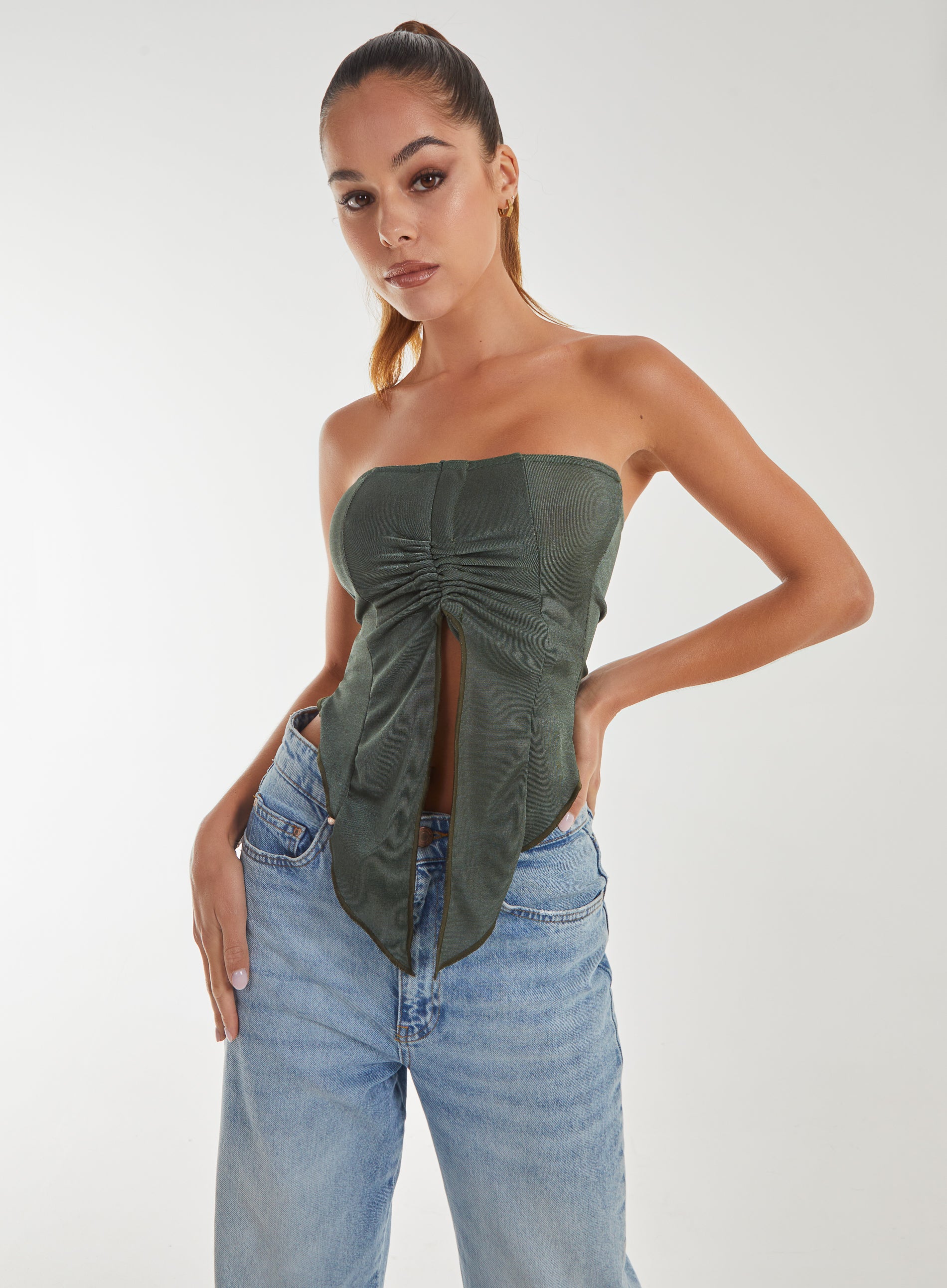 Butterfly Effect Top  - L  - OLIVE