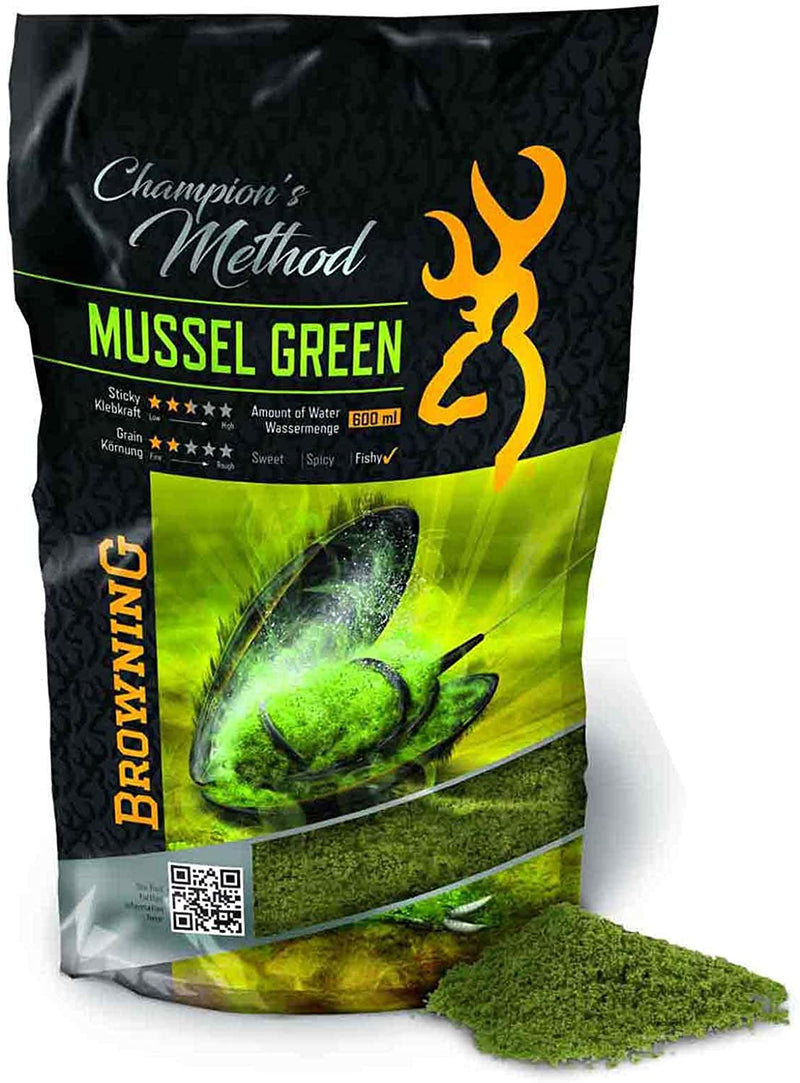 Browning Champion's Method Mussel green 1kg / Grundfutter