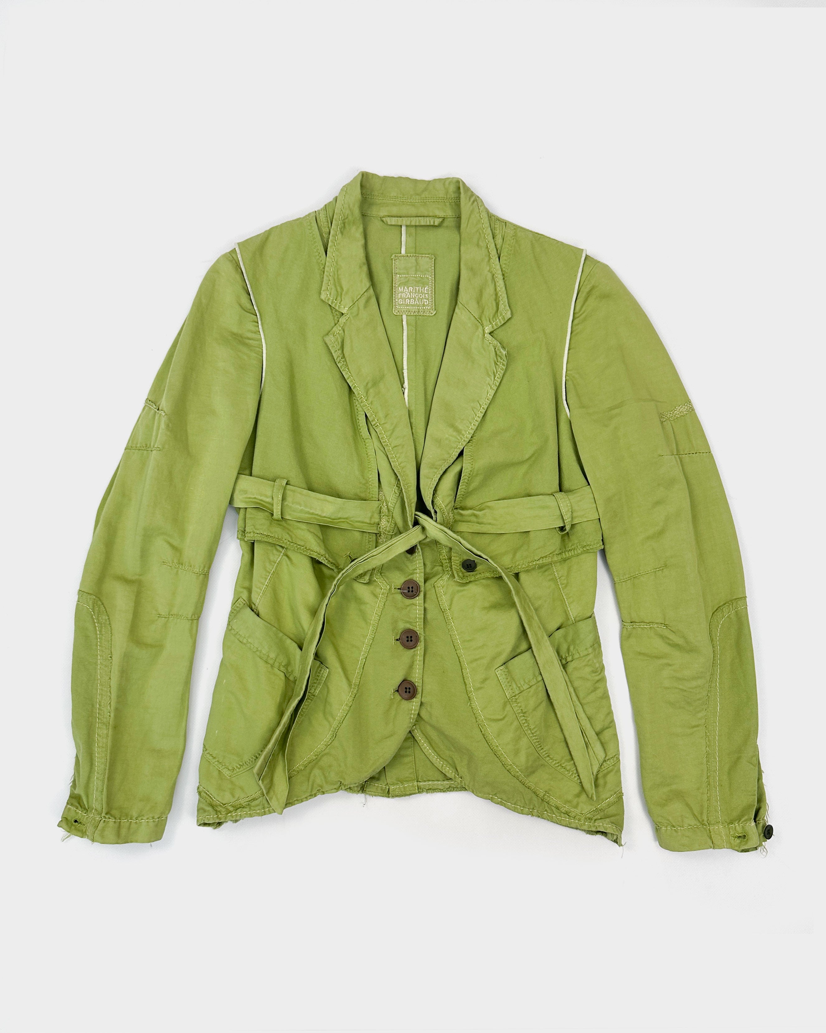 image of Marithé Francois Girbaud Green Utility Blazer 2000's