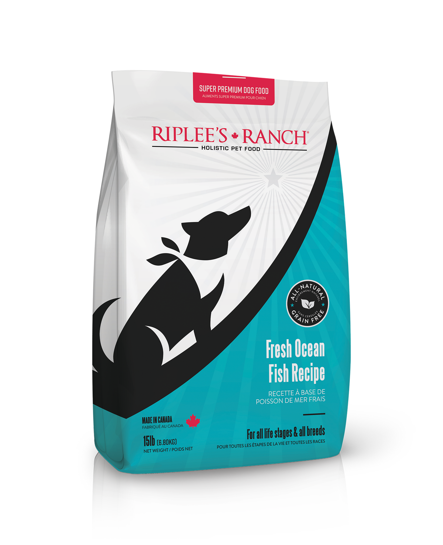 Fresh Ocean Fish Recipe - Holistic Dog Food - 30lb – Riplees Ranch Pet Food