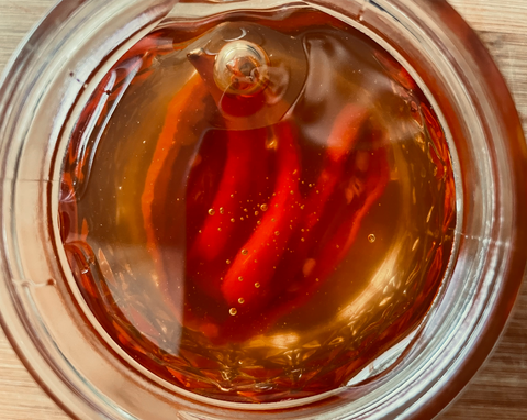 Chili herbal infused honey homemade Christmas gift