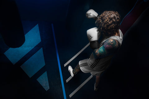 Boxing portrait from above