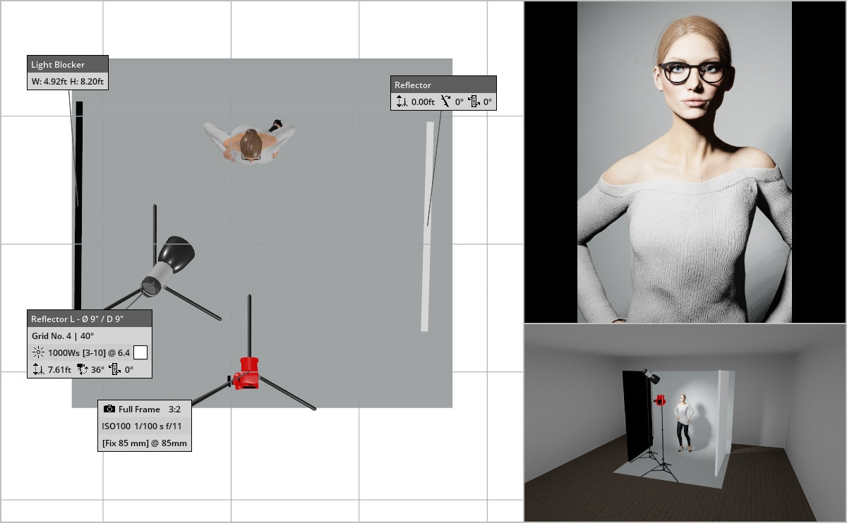 3 Lighting Set ups