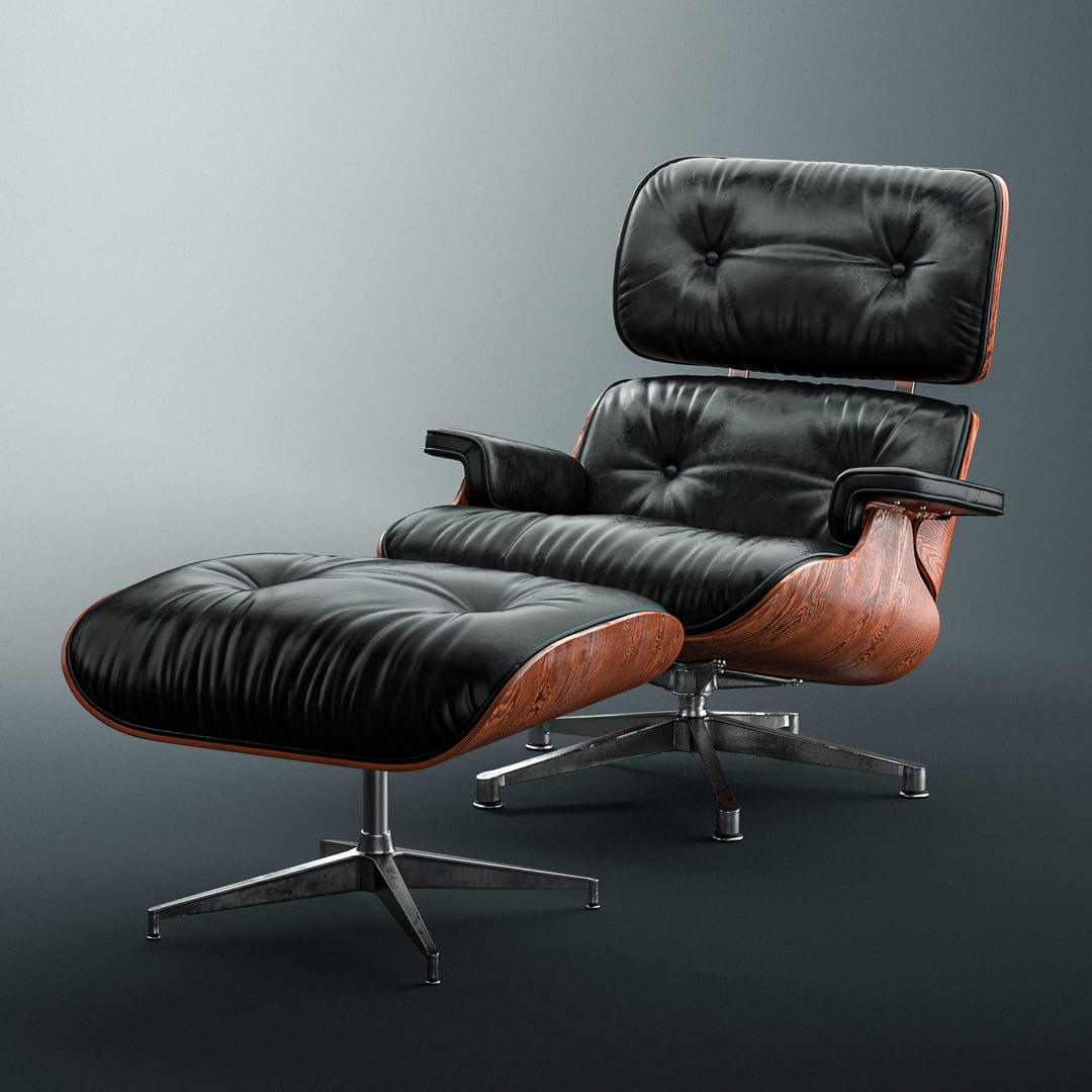 Eames Lounge Chair 3D | C4D FBX OBJ CGI Asset PRO