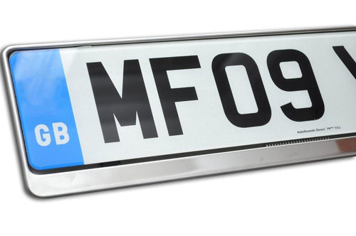 chrome number plate holders