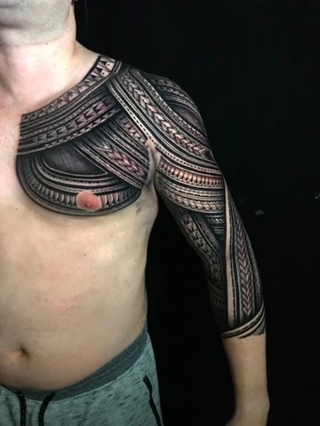 keoki:polynesian-chest-tattoo -polynesianchesttattoo-polynesianchestpiece-polychestpiece-polychesttattoo-chesttattoos-chesttattoo