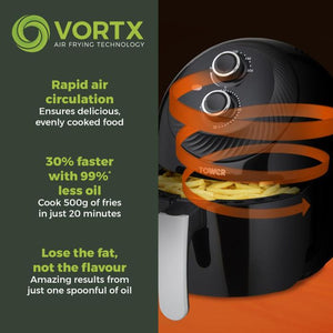 Tower T17082BF Vortx 4 Litre Manual Air Fryer