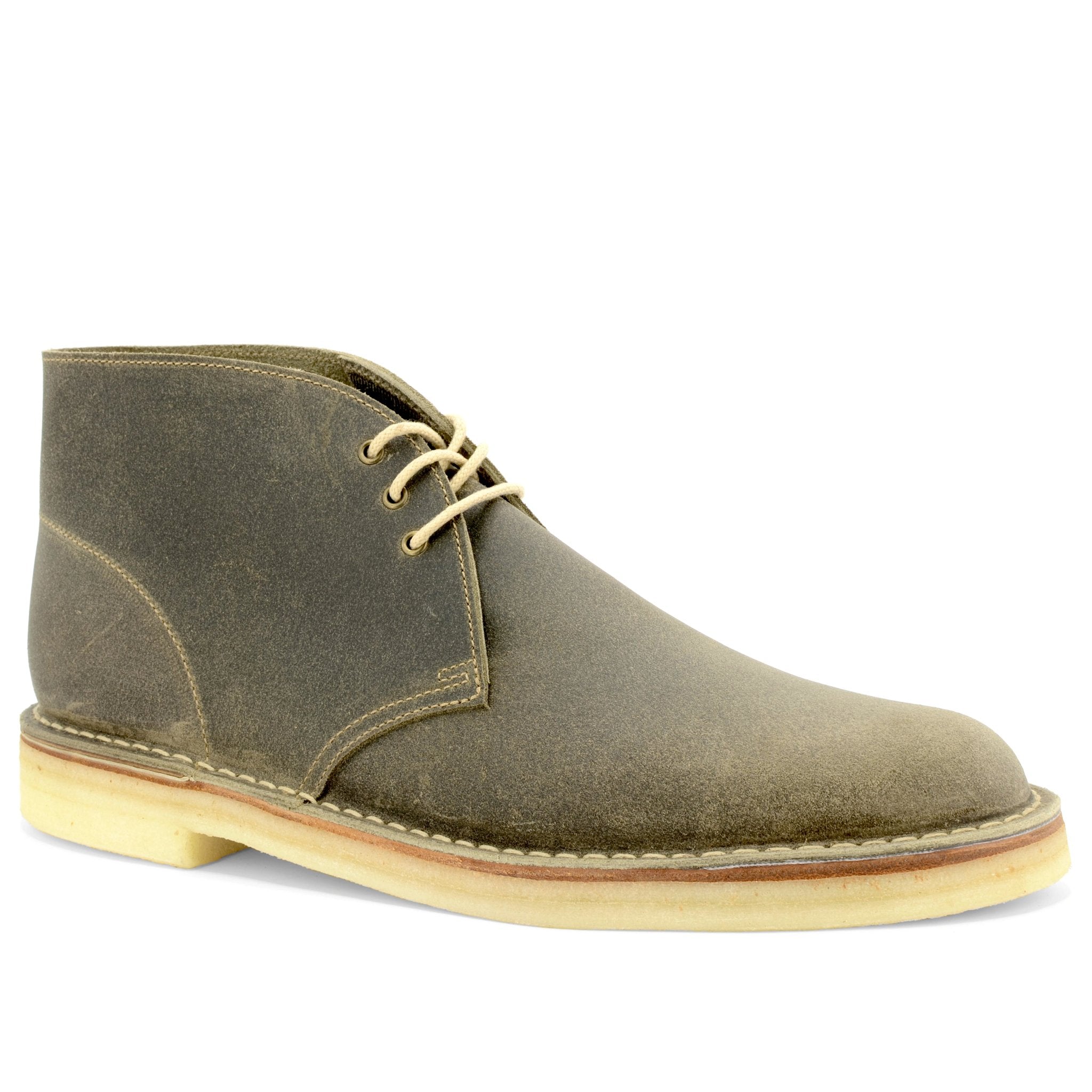 waxy leather desert boots