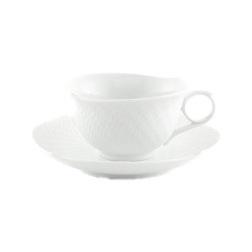 マイセン 波の戯れ・ホワイト ティーカップ＆ソーサー 220ml 白 コーヒー おしゃれ ブランド 陶磁器 紅茶
