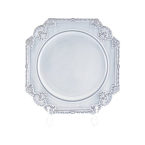 ボルダロピニェイロ サンラファエル ルネッサンス 中皿 角皿 スクエアプレート 22cm 白 ホワイト アンティーク風