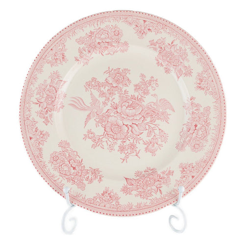 バーレイ ピンク アジアティックフェザンツ 大皿 25.5cm リム ディナー ワンプレート 食器