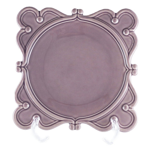 ボルダロピニェイロ サンラファエル ヴィエナ 大皿 角皿 スクエアプレート 25.5cm パープル 紫 食器