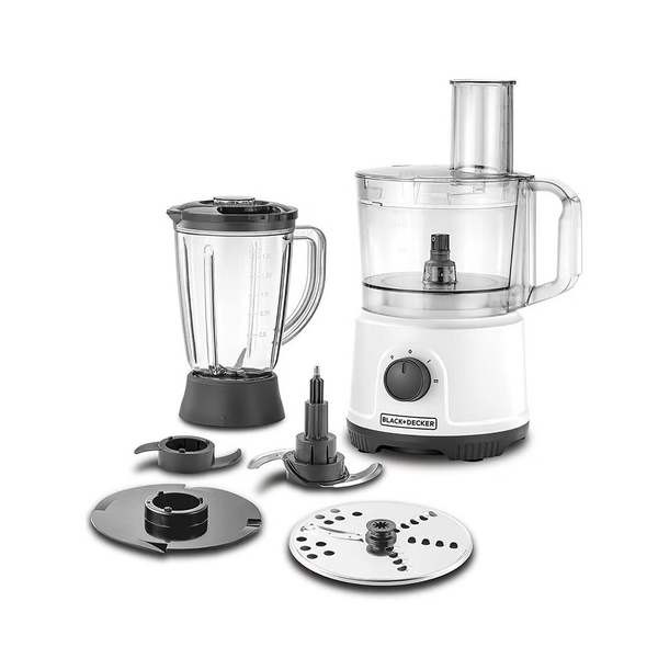 Black+Decker 600W 1.5L 6in1 Food Processor Food Bowl+Blender Jar