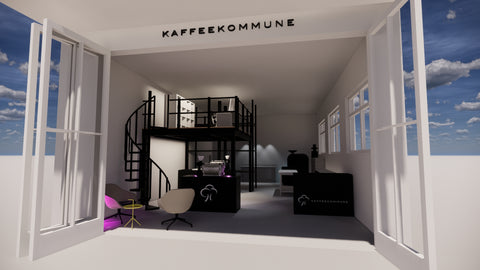 Visualisierung der neuen Kaffeekommune Specialtycoffee Rösterei in Mainz Gonsenheim