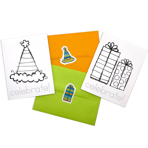 birthday cards for kids to color