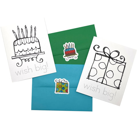 greeting cards to color in