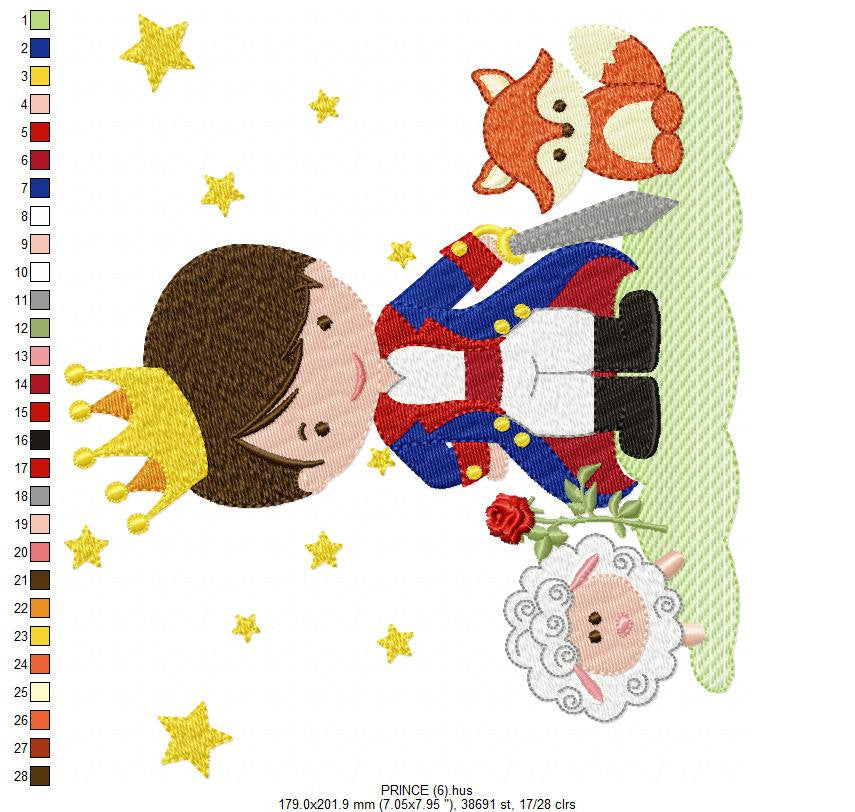 Little Prince embroidery designs - King embroidery design machine embr ...