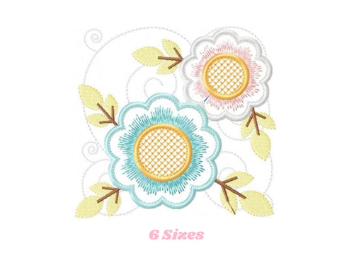 Flowers Embroidery Designs Flower Embroidery Design Machine Embroidery  Pattern Floral Applique Flower Applique Flower Embroidery File 