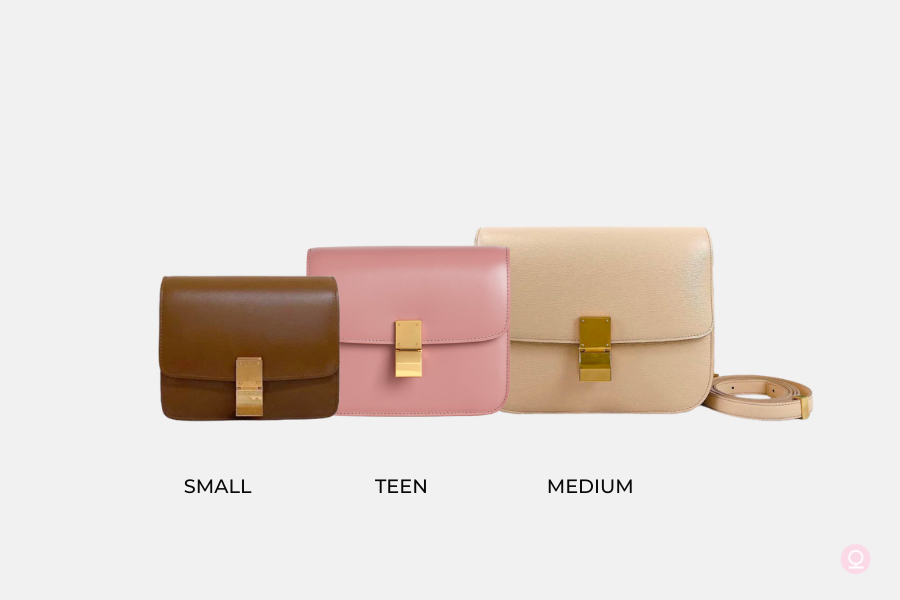 celine box bag medium vs small