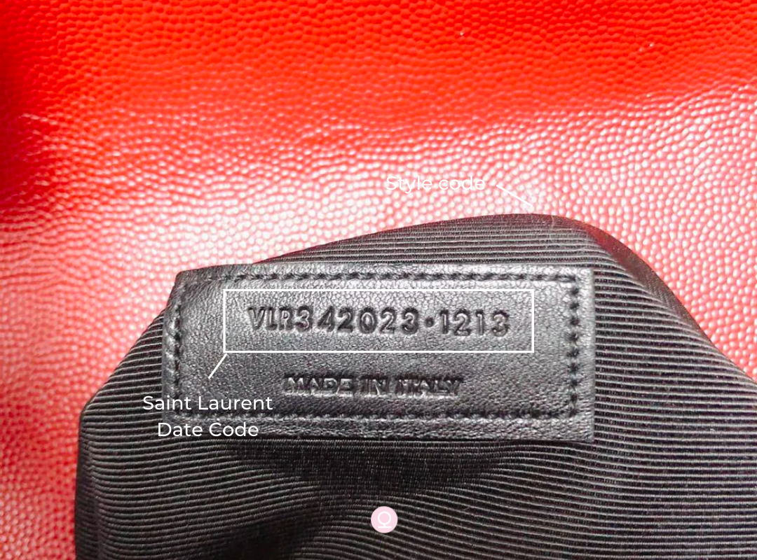 inside authentic ysl serial number