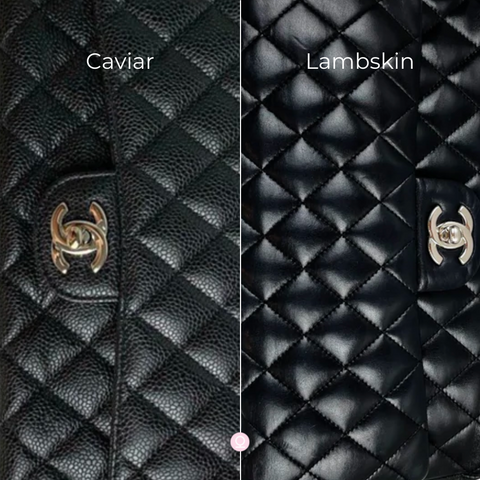 Chanel Caviar vs Lambskin comparison