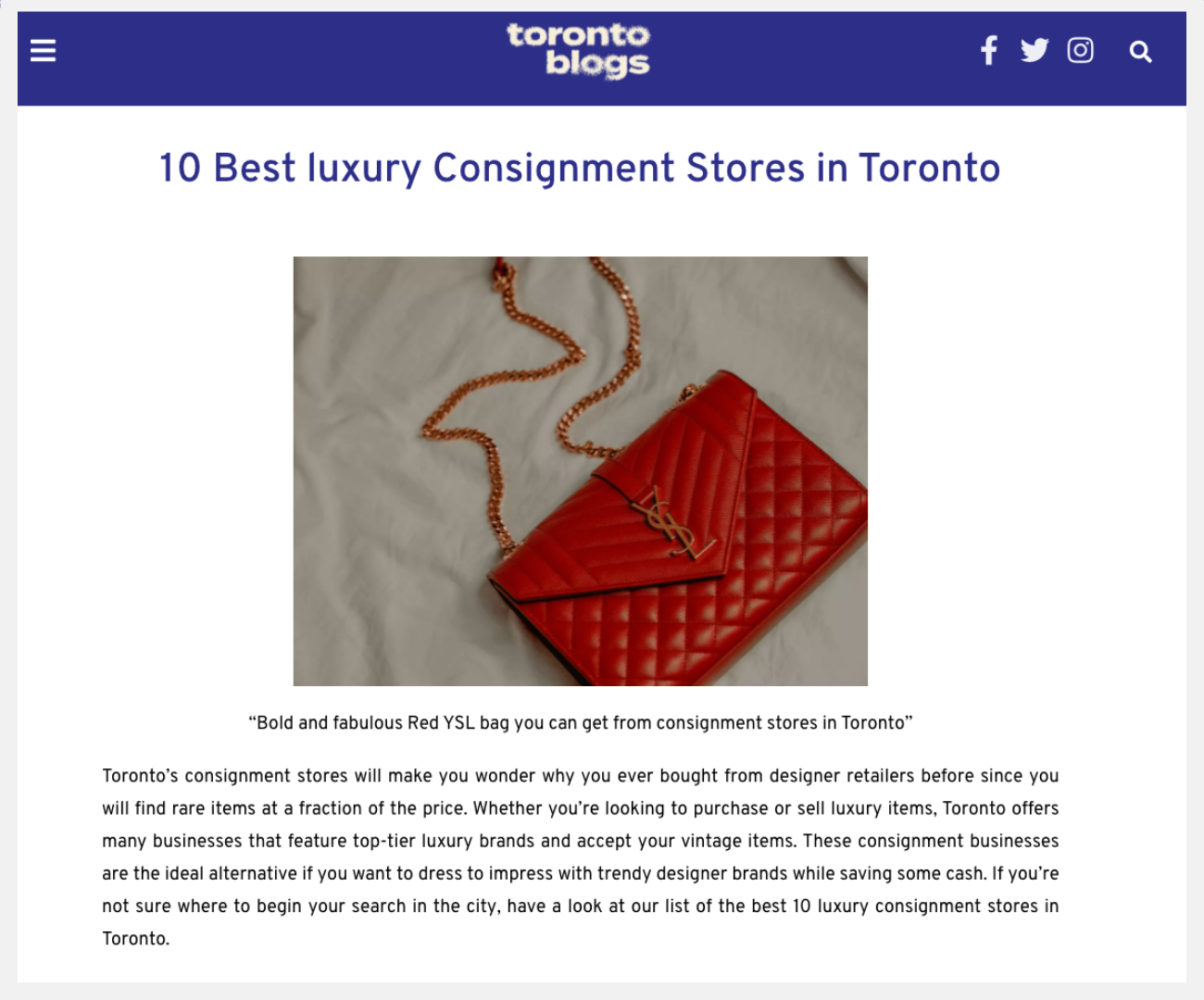 10 Best luxury Consignment Stores in Toronto