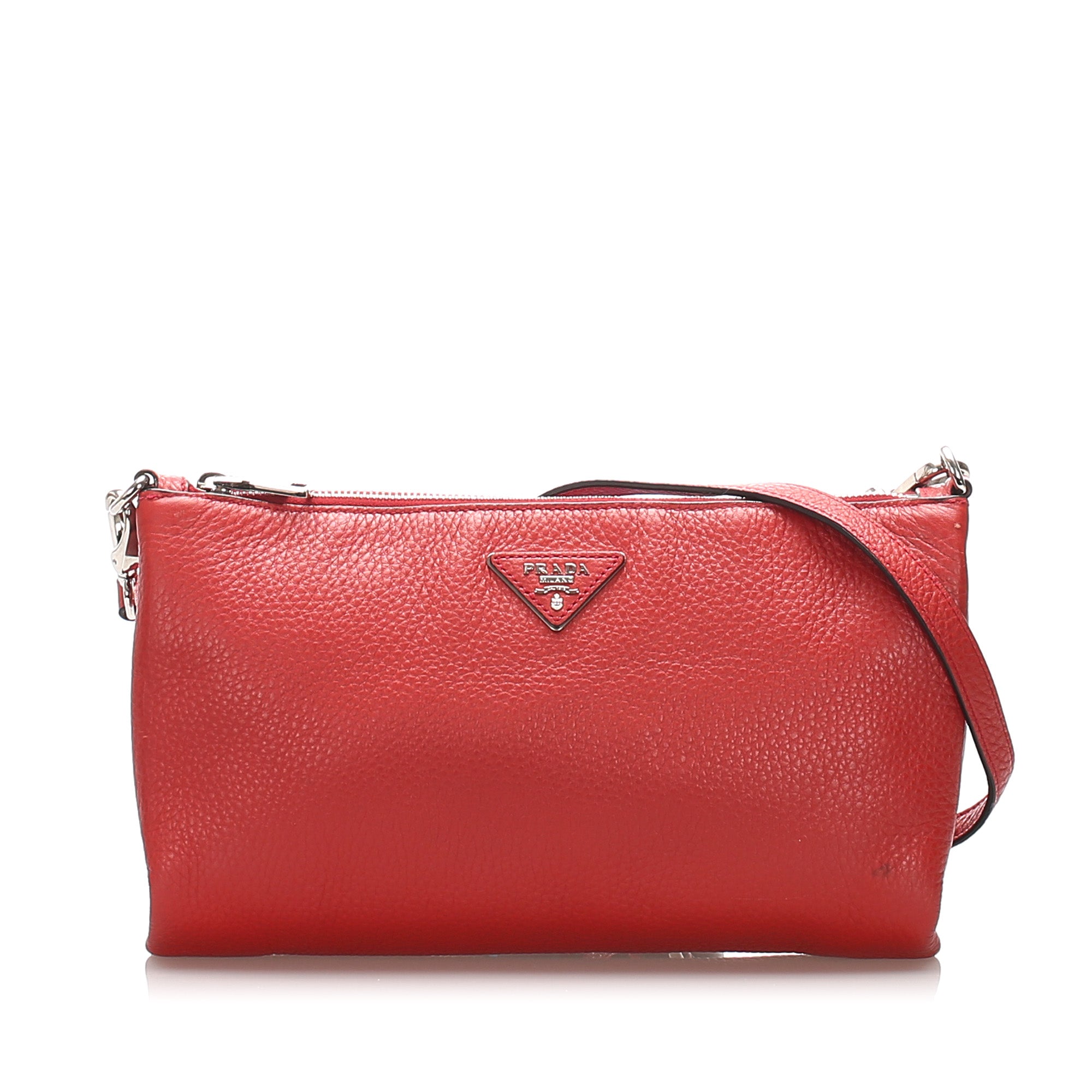 Vitello Daino Crossbody Bag Red SHW | Bag Religion