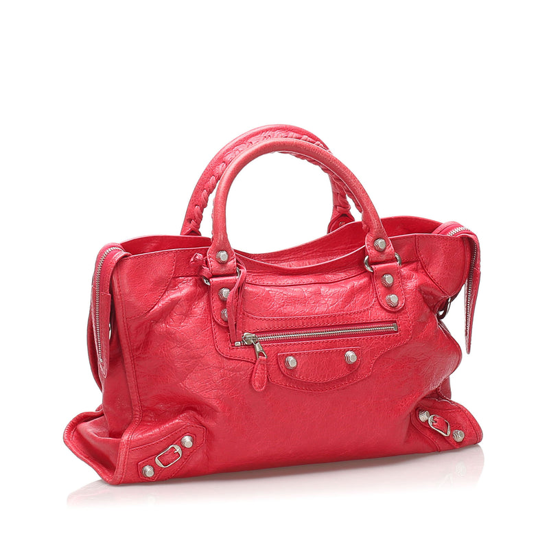 Motocross Giant First Leather Satchel Pink | Bag Religion