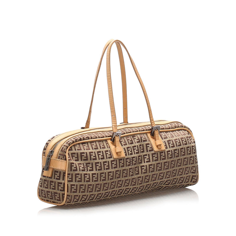 Fendi Zucchino Canvas Handbag Brown | Bag Religion