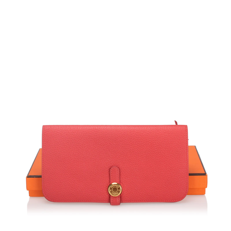 Clemence Dogon Long Wallet Red GHW | Bag Religion