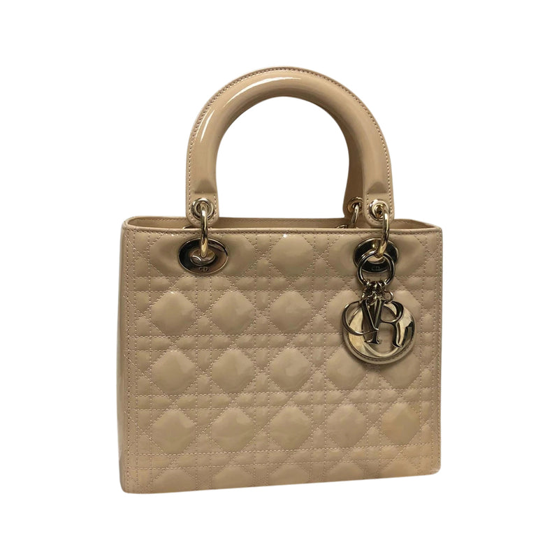 Mini Lady Dior Bag Aesthetic Beige Patent Cannage Calfskin  DIOR US