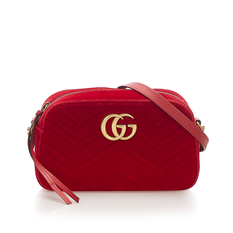 GG Marmont Velvet Crossbody Bag Red | Bag Religion