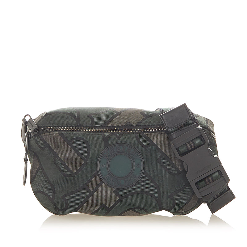 Printed Canvas Belt Bag Green | Bag Religion