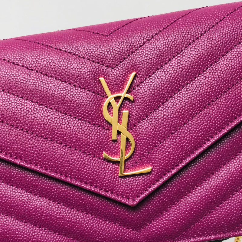 Classic Purple Monogram Small WOC in Matelasse Chevron Grained Leather ...