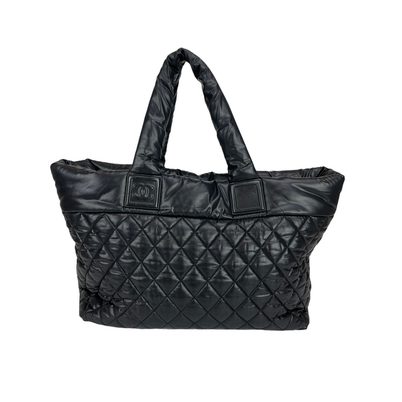 Cocoon Coco Large Nylon Tote in Black with SHW | Bag Religion